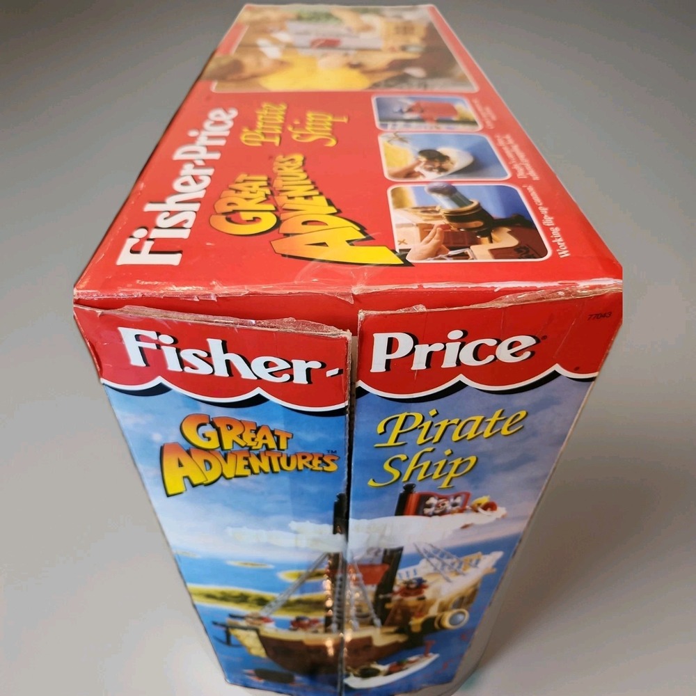 Vintage Fisher Price Great Adventures Pirate Ship, Complete Sealed Contents - Picture 8 of 9